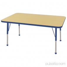 ECR4Kids 30 x 48 Rectangle Everyday T-Mold Adjustable Activity Table, Multiple Colors/Types 565361122